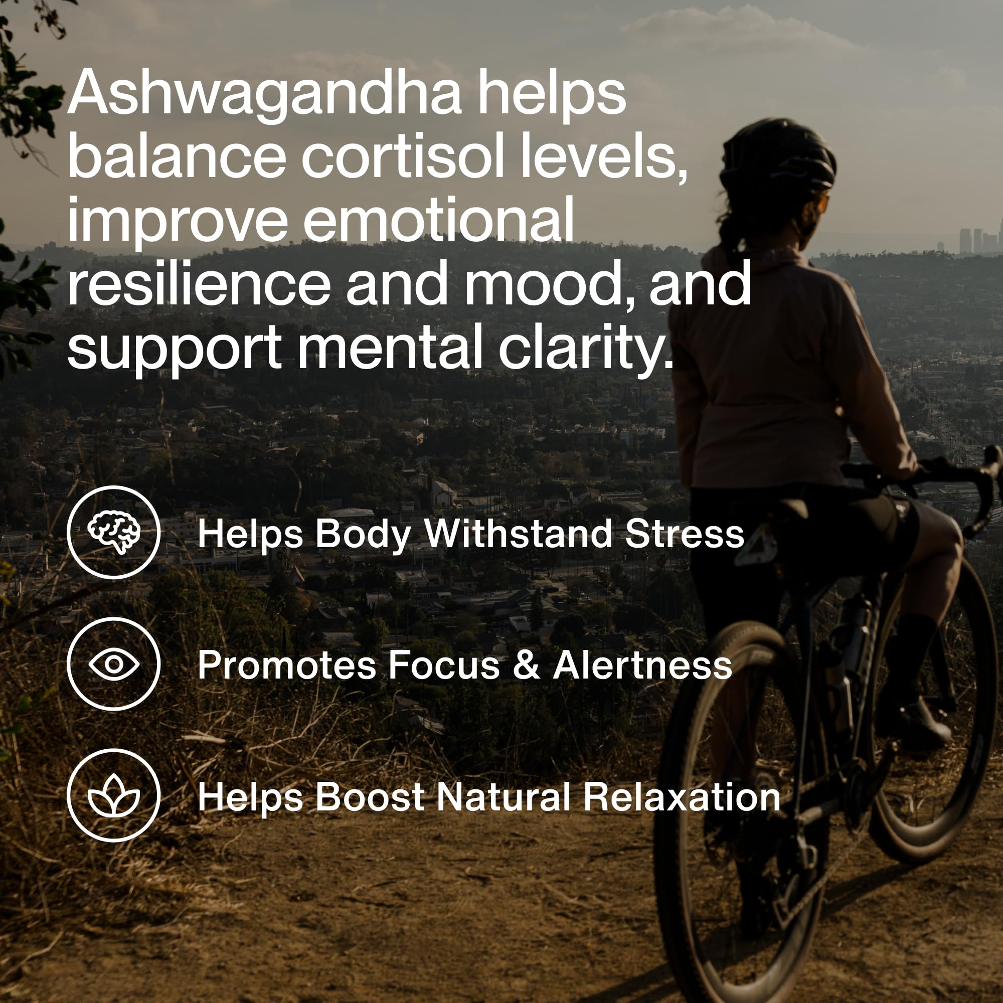 Momentous Ashwagandha capsules close-up showcasing easy-to-swallow vegan capsules.