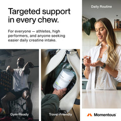 Momentous Creatine Chews NSF-certified logo signaling sport safety for athletes