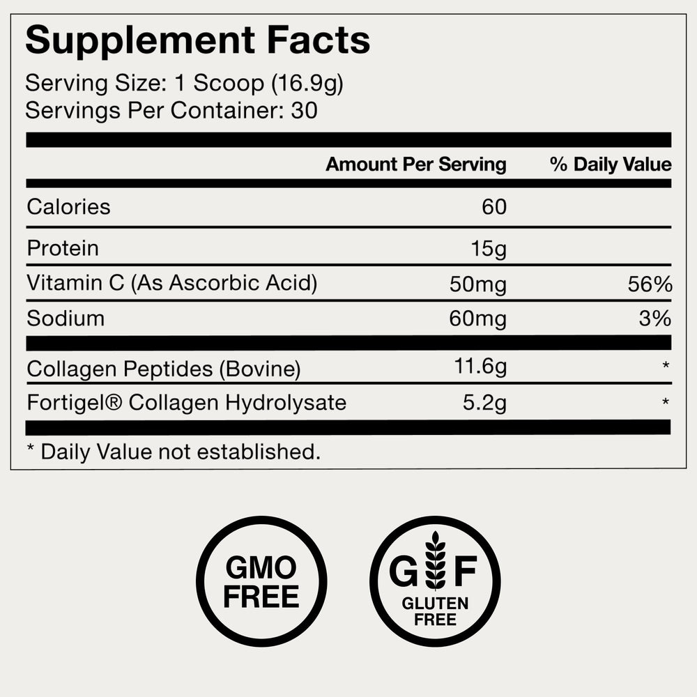 Momentous daily-use routine with collagen powder in a glass