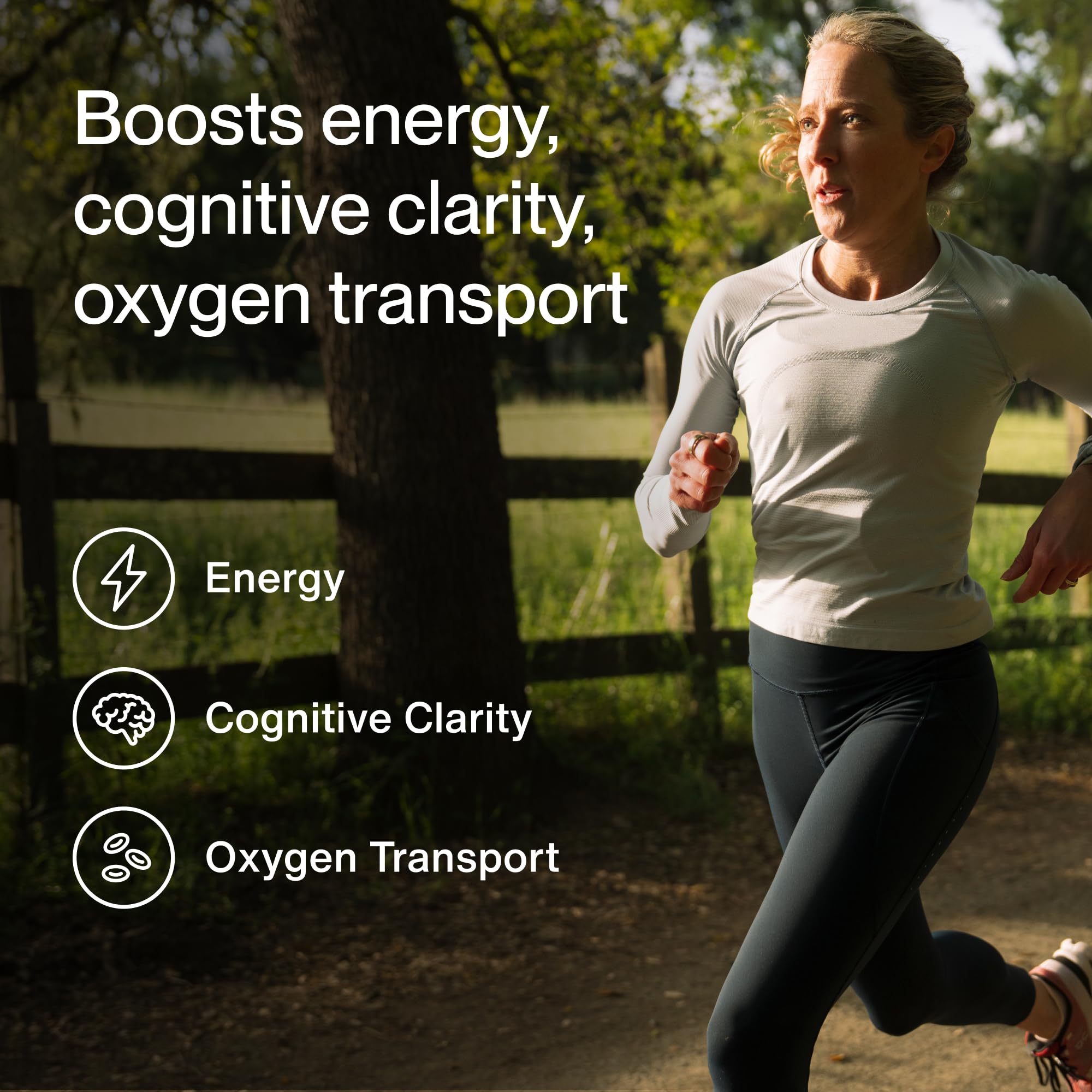 Momentous Iron+ capsules being poured for easy daily use