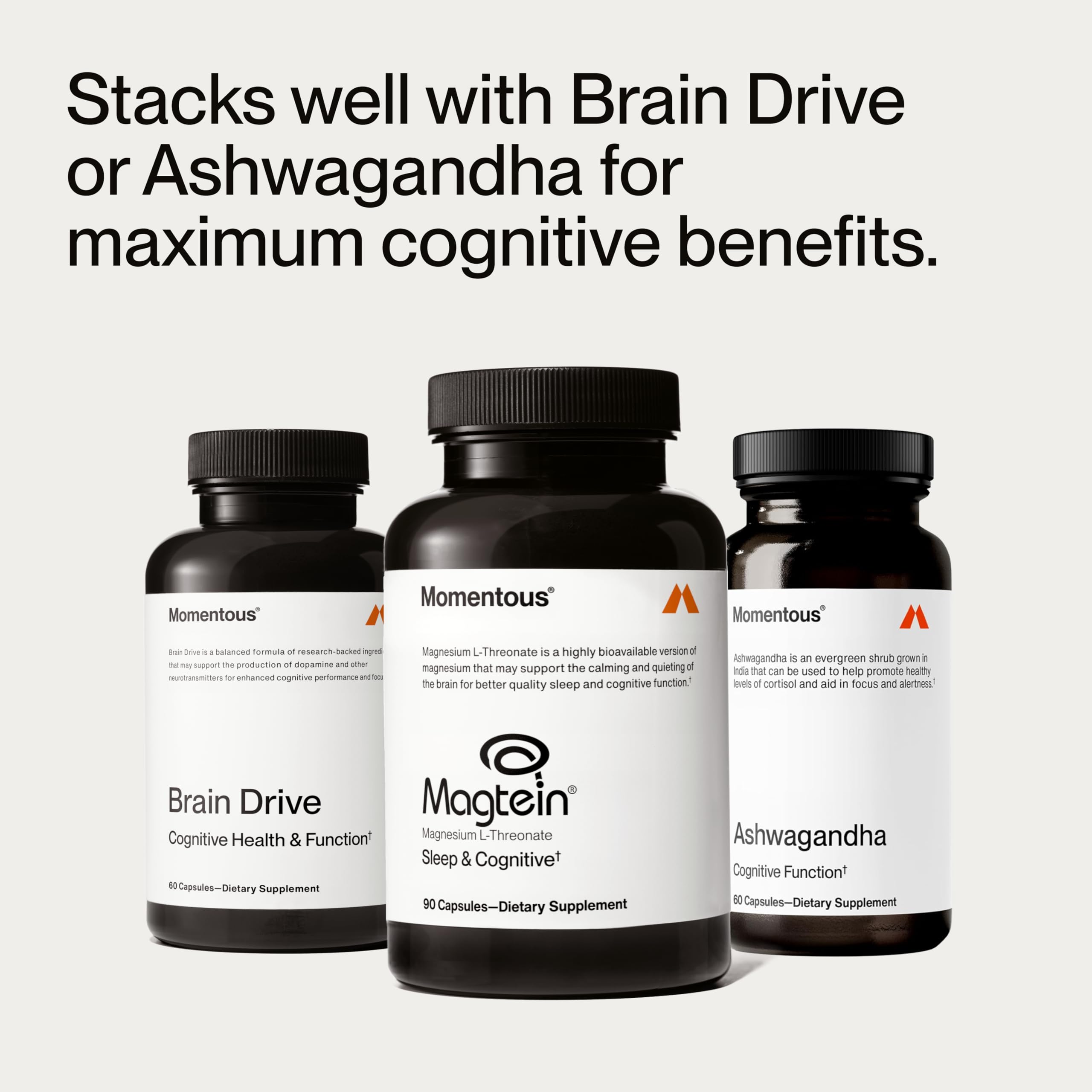 NSF Certified for Sport seal on Momentous Magtein packaging.