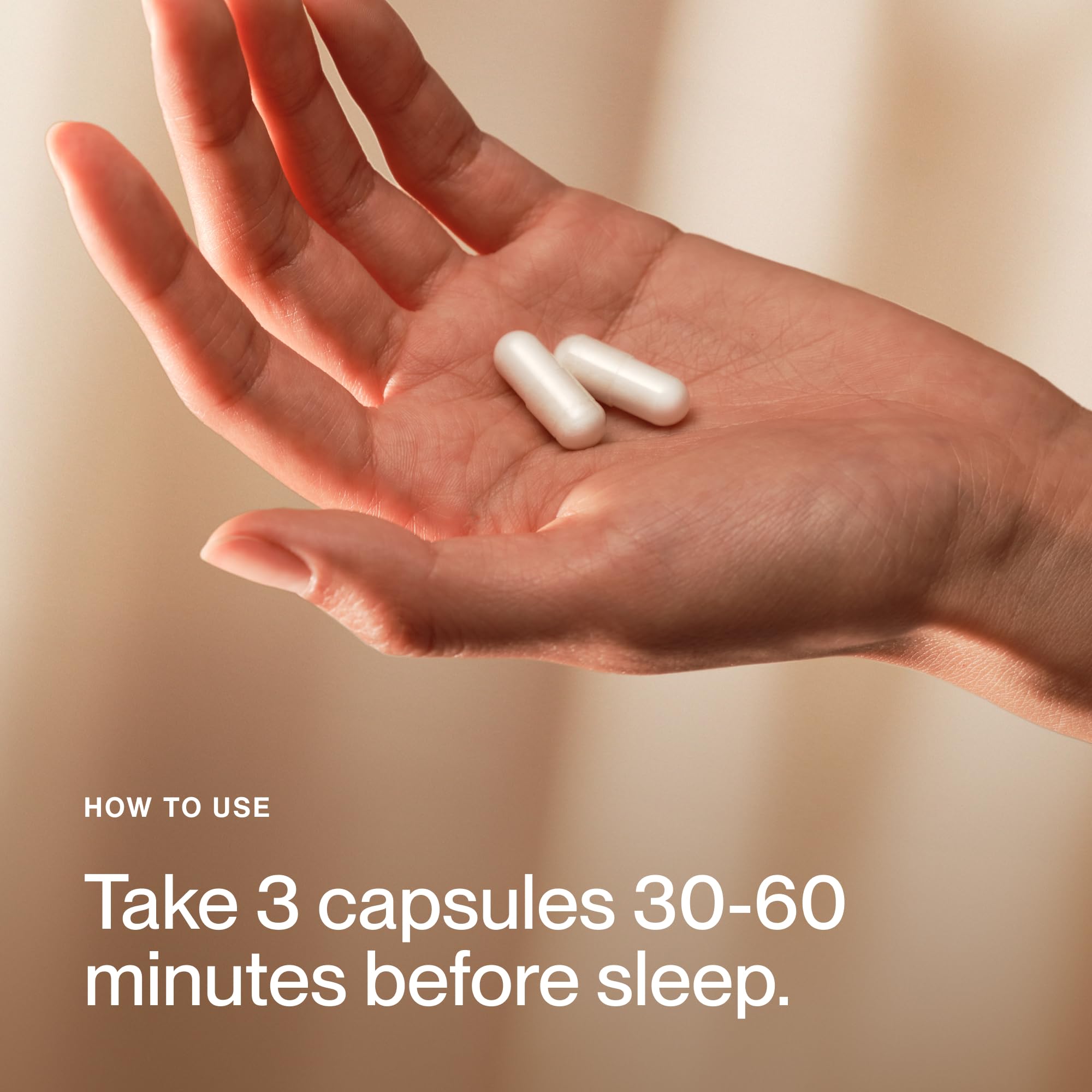 Serving size on Momentous Magtein bottle shows three capsules per dose.