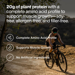 Momentous Vegan Protein Powder Vanilla Spice shaker demonstrates easy mixability with liquids.