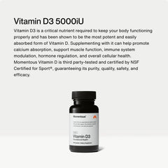 Momentous Vitamin D3 supports calcium absorption for strong bones and teeth.