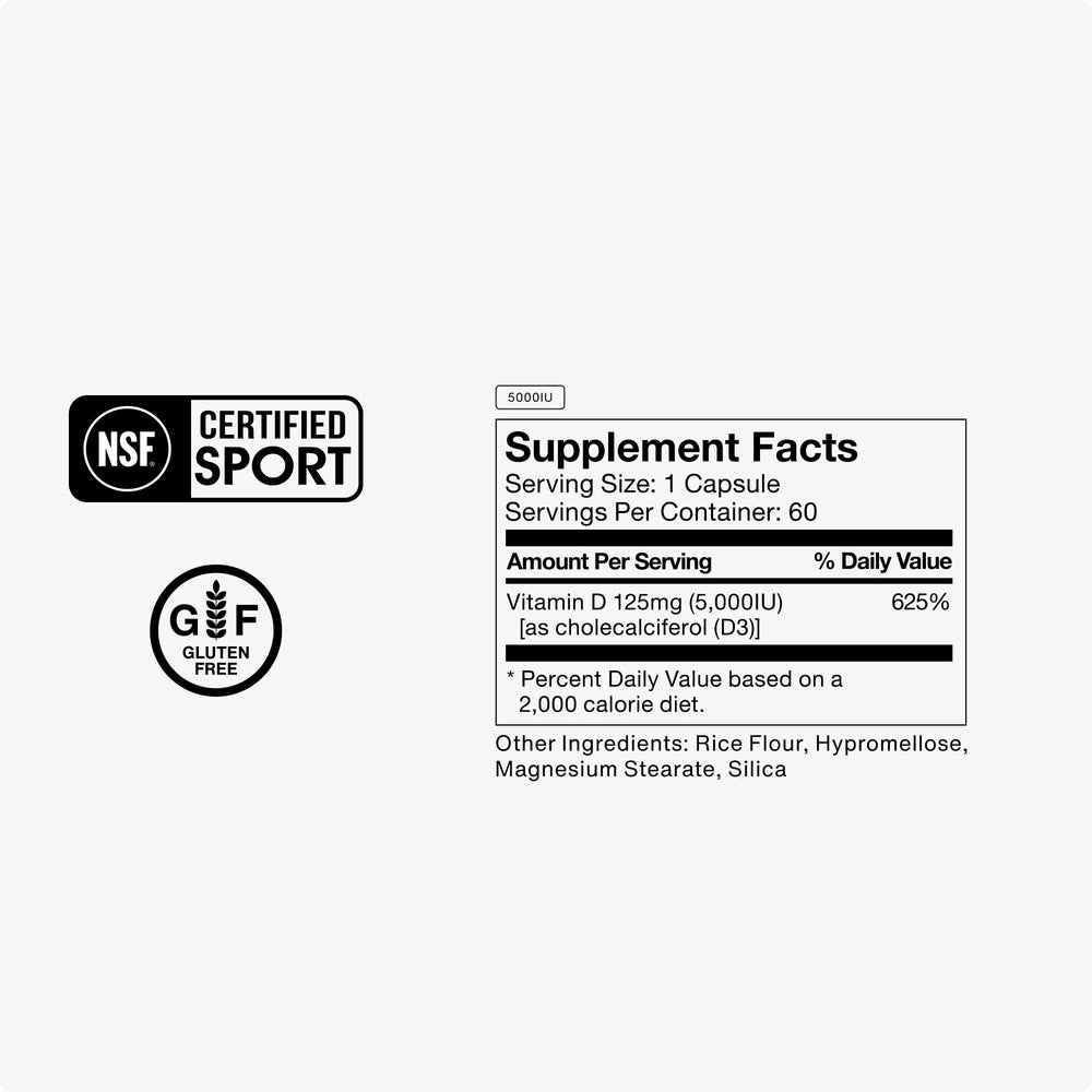 Momentous Vitamin D3 gluten-free capsules suitable for sensitive diets.