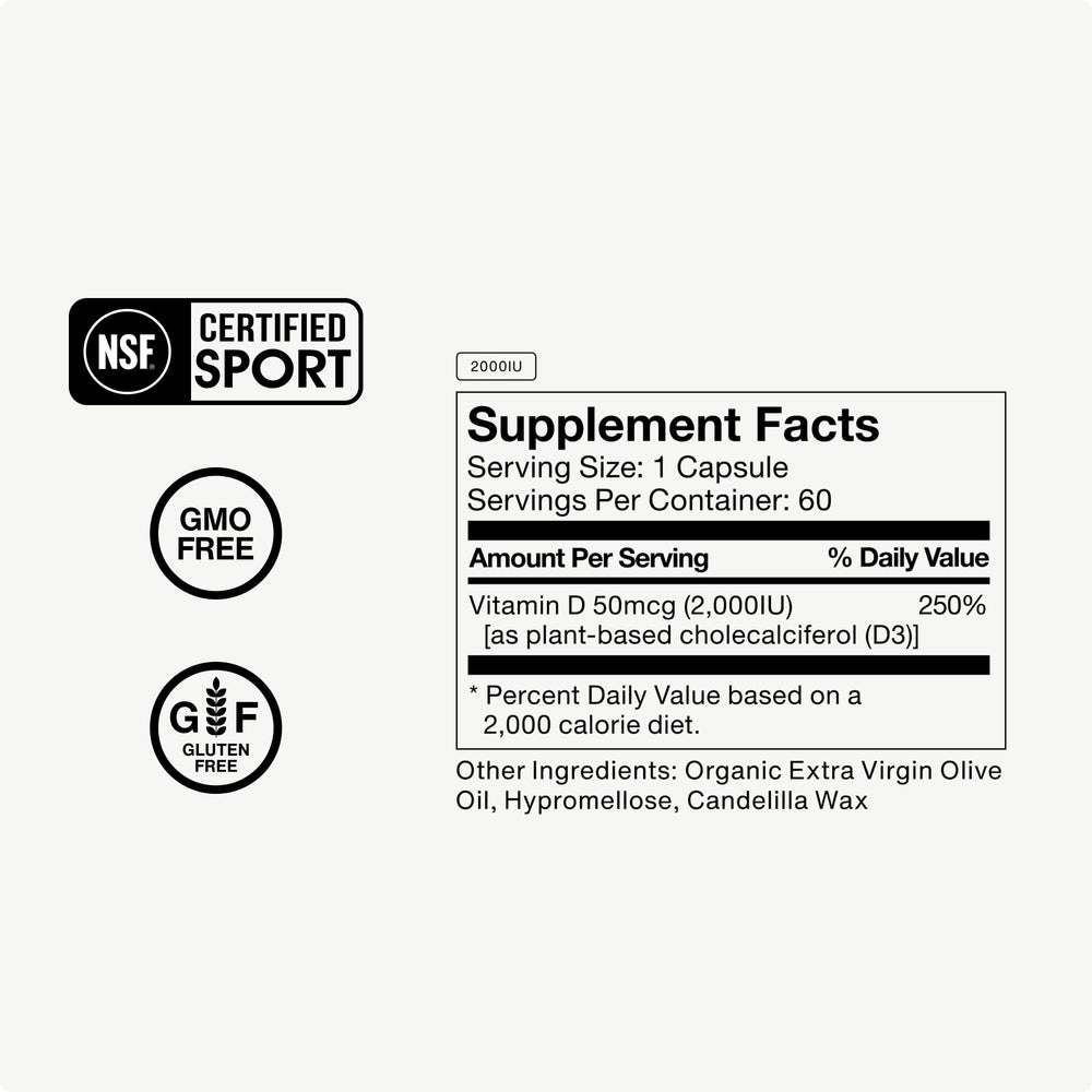 Momentous Vitamin D3 NSF seal signals trusted sport-grade quality