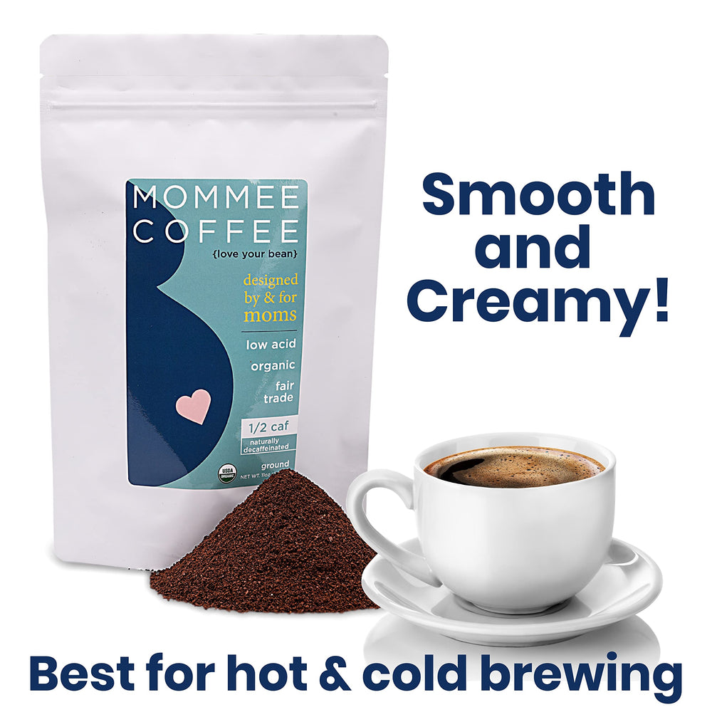 Close-up of 100% Organic Arabica beans delivering smooth caramel notes