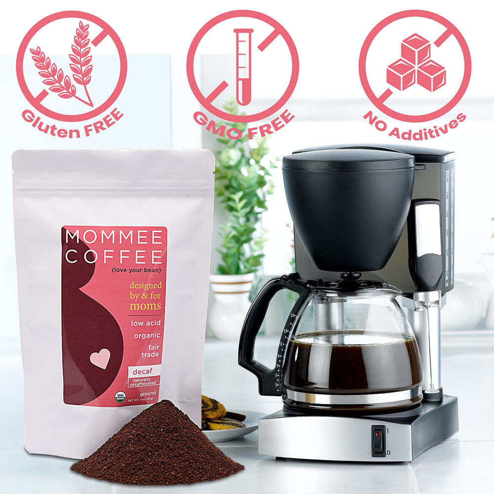 Mommee Coffee morning drip brew; ideal for hot or iced coffee.