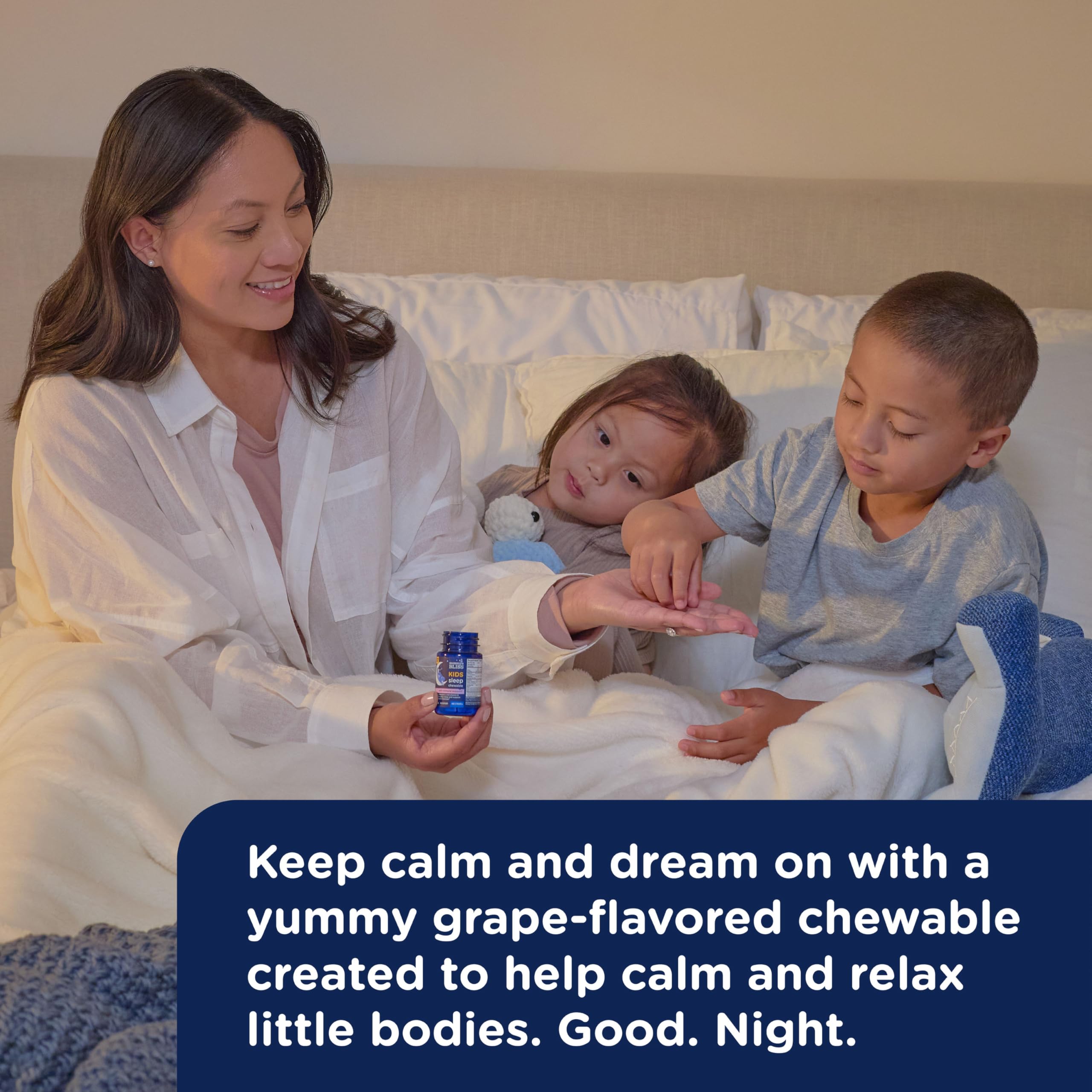 Mommy's Bliss Kids Sleep contains magnesium for a relaxing nighttime routine.