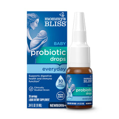Mommy's Bliss Baby Probiotic Drops Everyday bottle pour for easy dosing and digestive comfort
