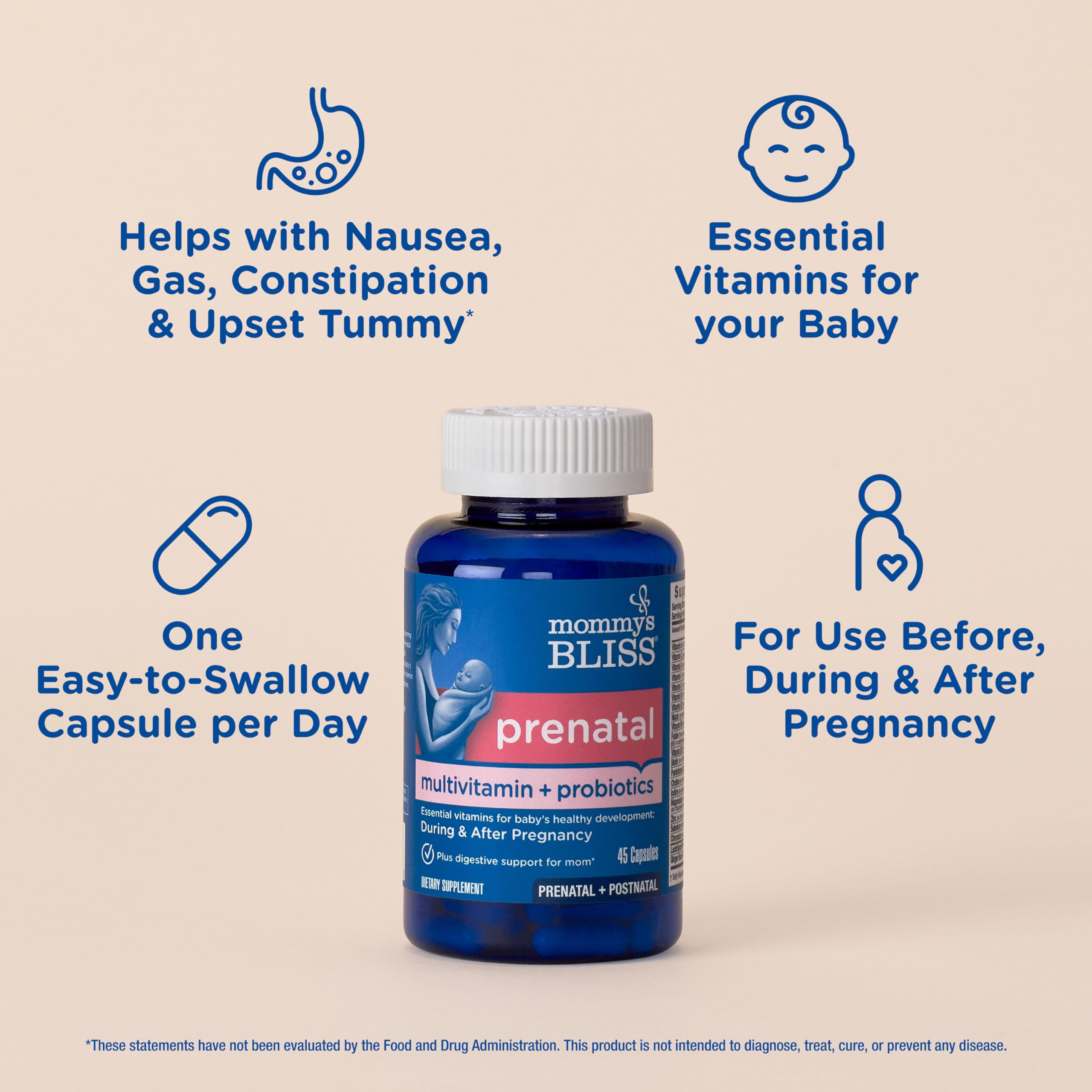 Mommys Bliss prenatal ginger extract for digestive comfort.