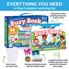 Momo & Nashi Busy Book colors and shapes foster visual discrimination and problem-solving