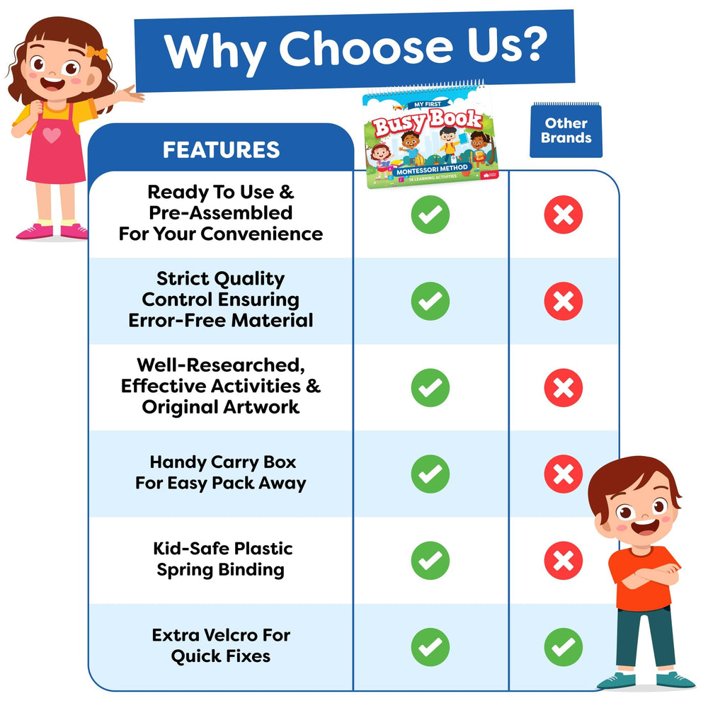 Momo & Nashi Busy Book emotions and calendar pages build emotional awareness and daily routines