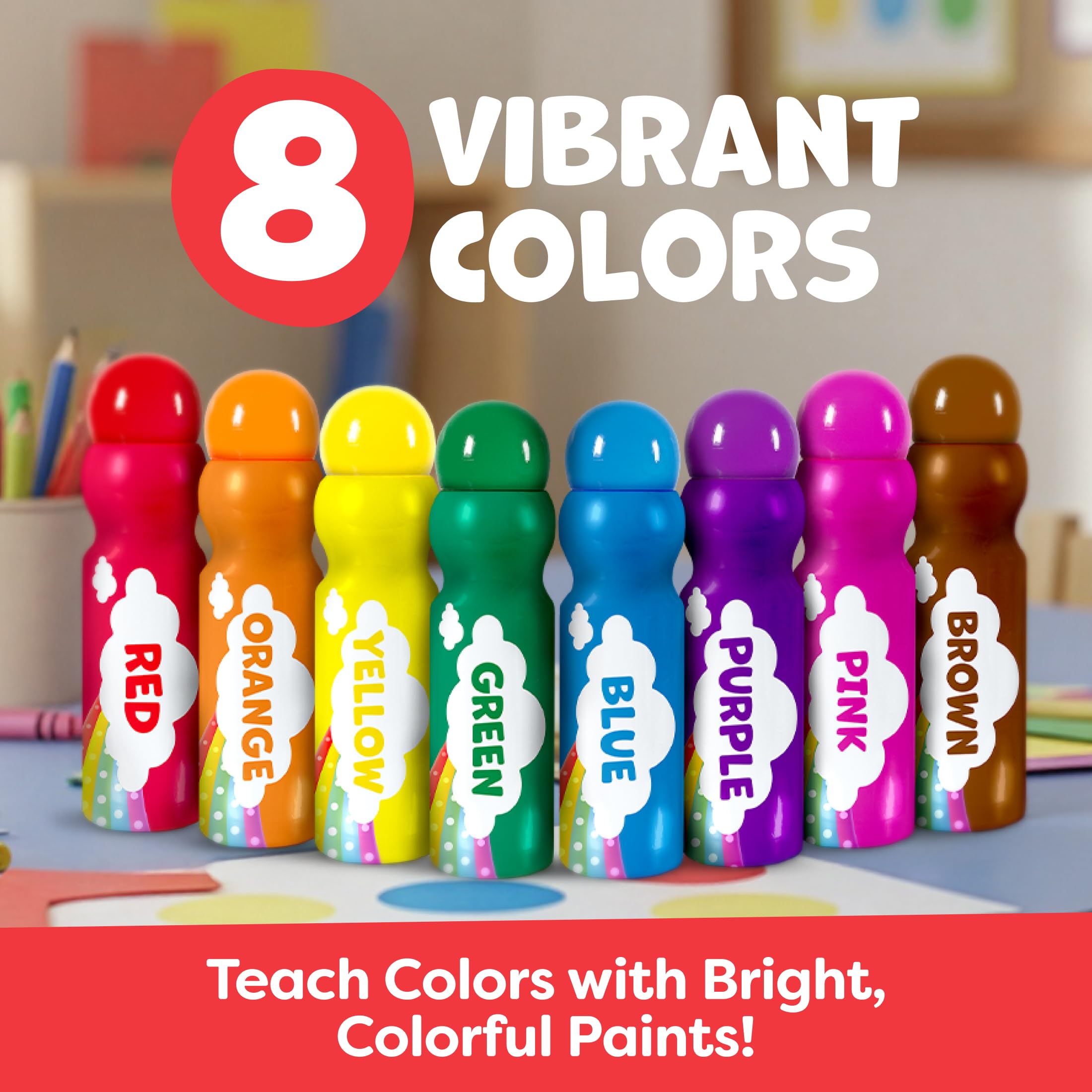 Foam tips provide extra precision in toddler crafts