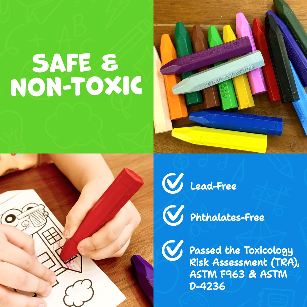 Momo & Nashi non-toxic crayons provide safe, worry-free creative play for toddlers.