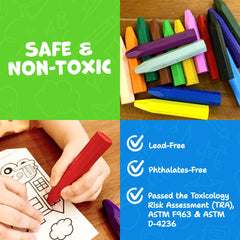 Momo & Nashi non-toxic crayons provide safe, worry-free creative play for toddlers.