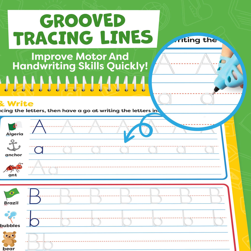 Durable spiral binding suits left or right-handed kids