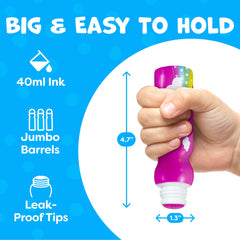 Stencil plate included for guided dot art projects