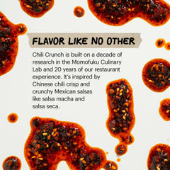 Momofuku Chili Crunch dish with sauce, showcasing depth and heat.