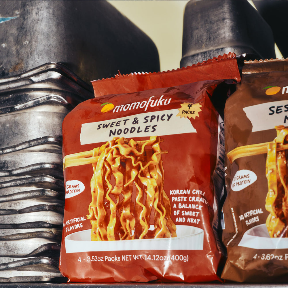 MOMOFUKU noodles and sauce being prepared, simple steps.