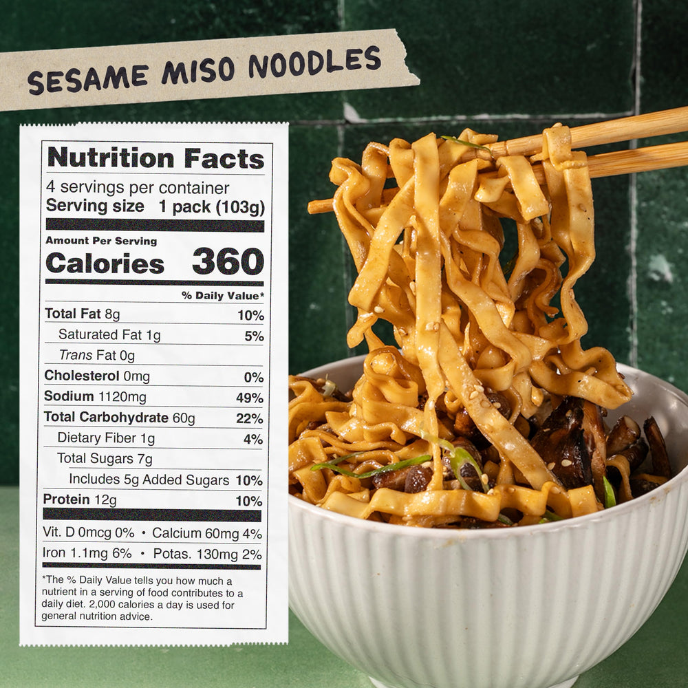 Momofuku sesame miso sauce packet closeup highlighting bold flavor in minutes