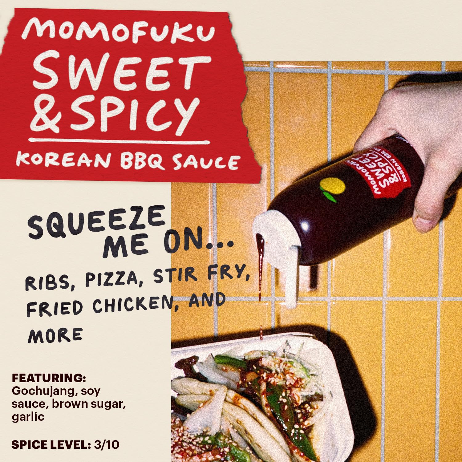 Leftovers revived with a finish of Momofuku sauce for bold flavor.