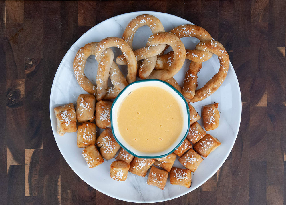 Mom's Place Gluten-Free Pretzels baking in the oven turn golden-brown