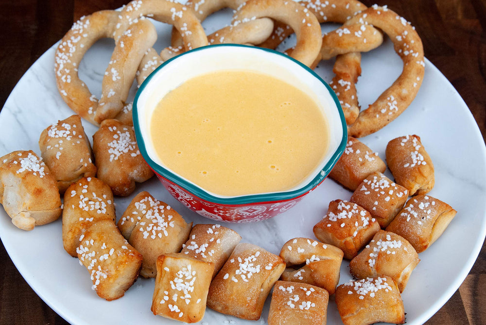 Mom's Place Gluten-Free Soft Pretzels ready to serve as a crowd-pleasing snack