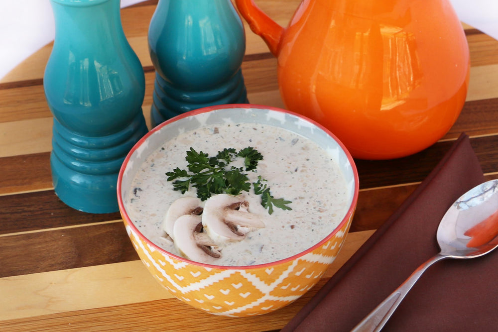Mom's Place soup mix in a simmering pan with vegetables shows versatile cooking use