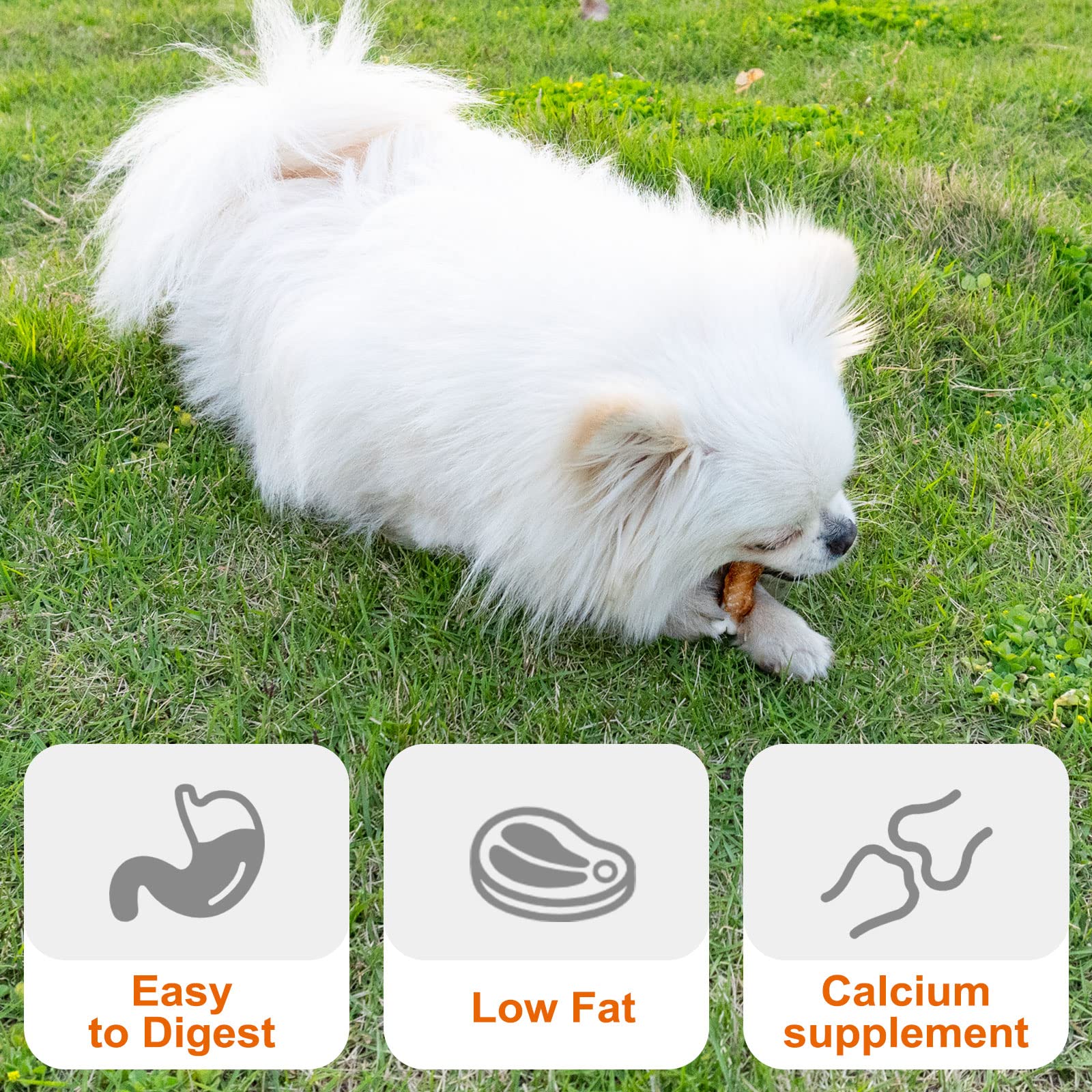 MON2SUN dental chews for small dogs with calcium-wrapped chicken bone