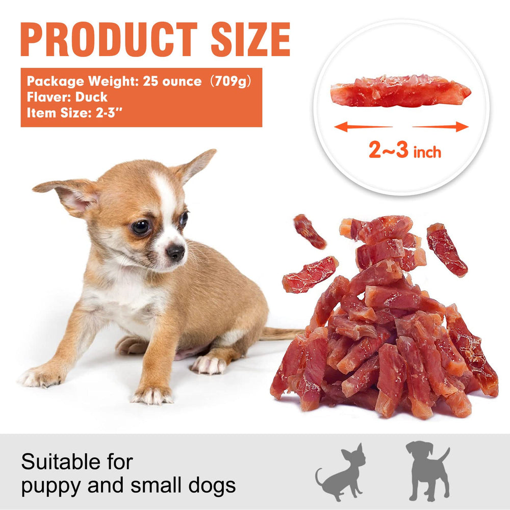 MON2SUN Duck Wrapped Sweet Potato Dog Treats resealable pouch on display.