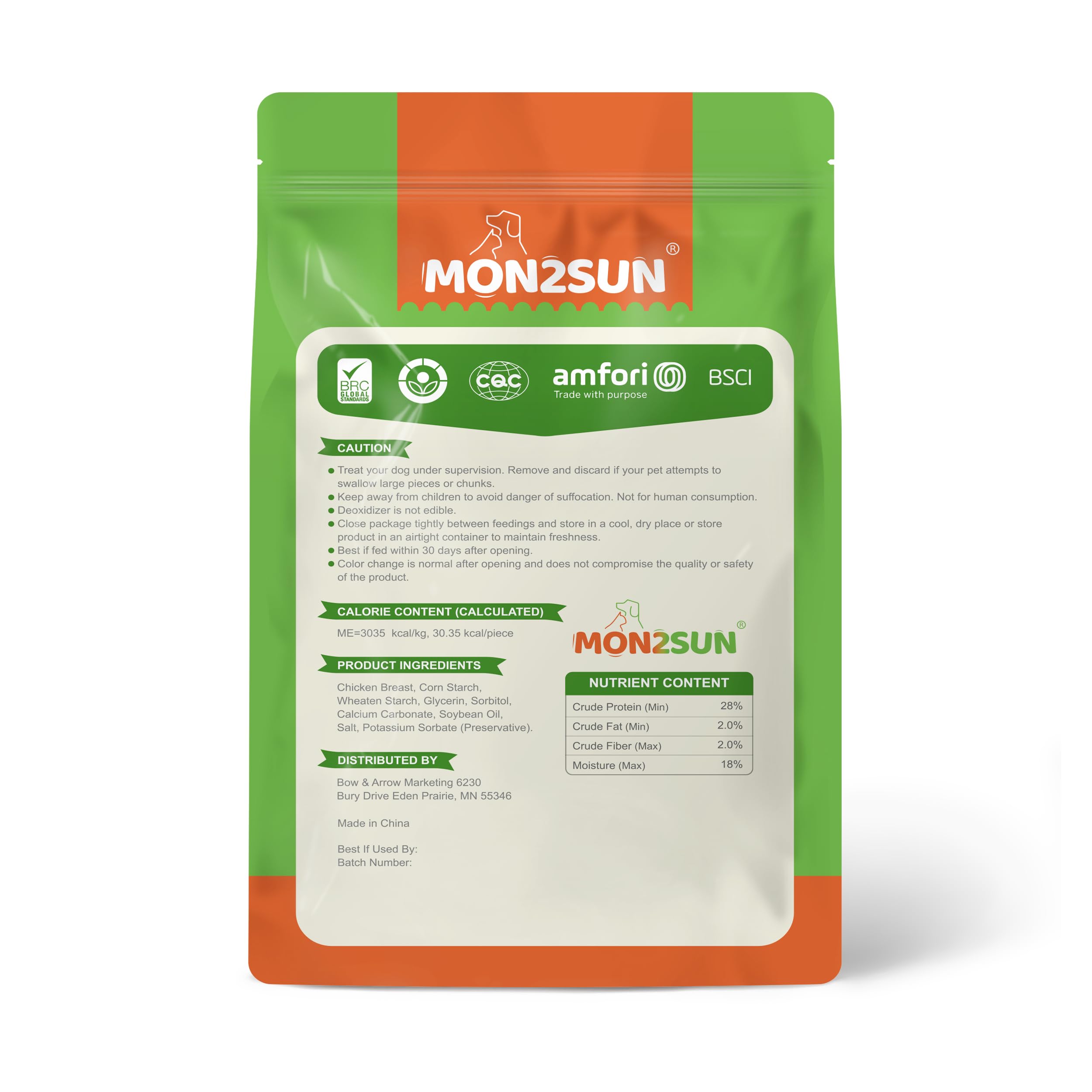 MON2SUN after-sales care and quality control for dog treats