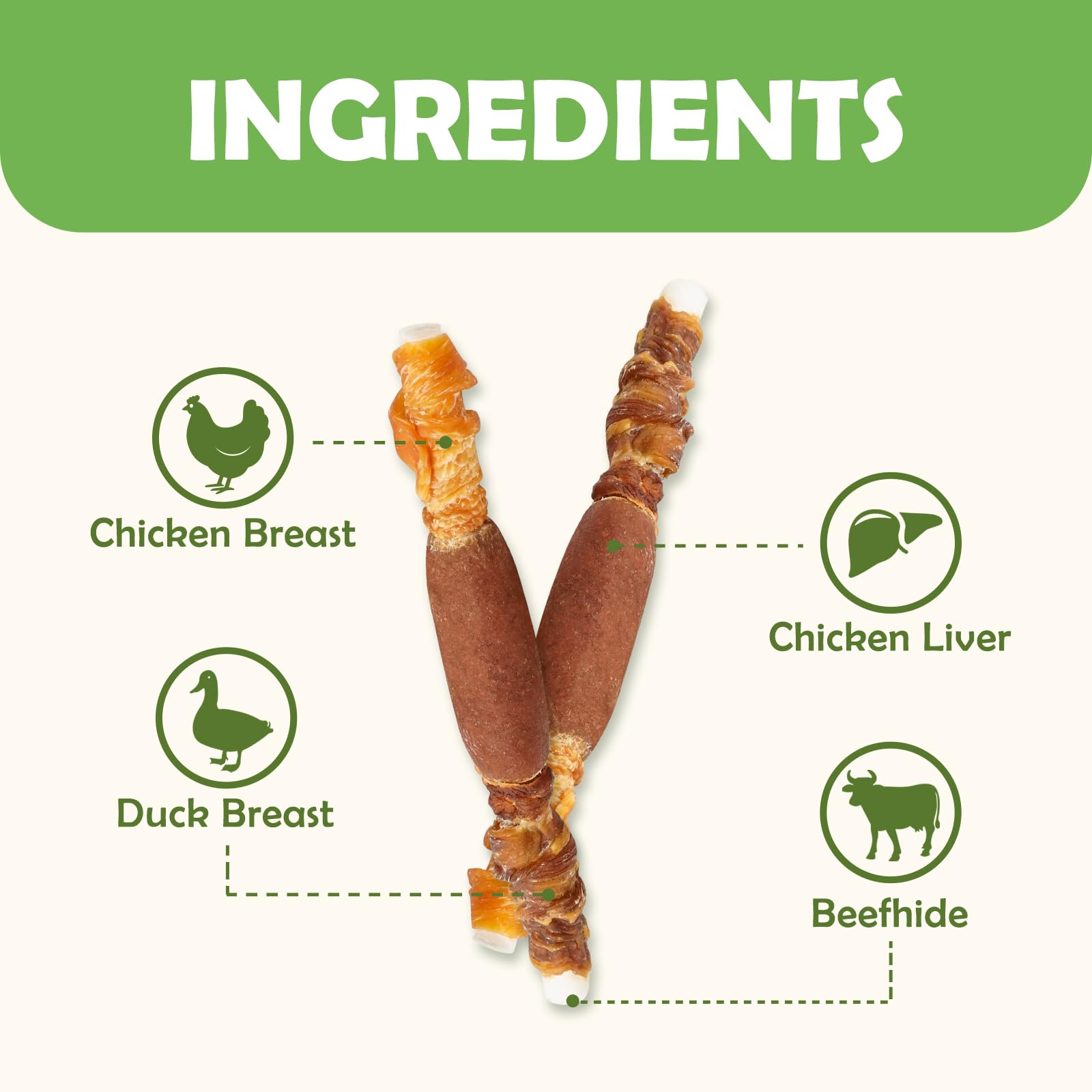MON2SUN rawhide-wrap chew texture ideal for extended chewing