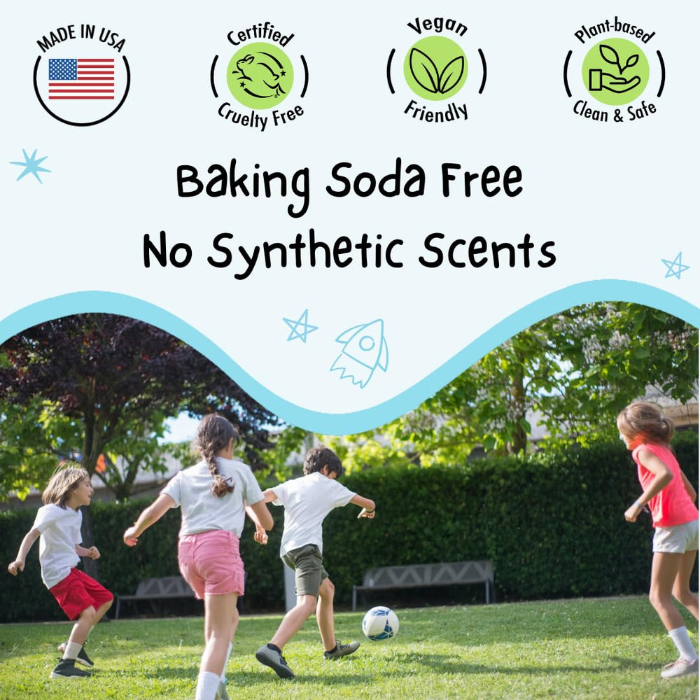 Child applying Mona Unscented deodorant for everyday comfort