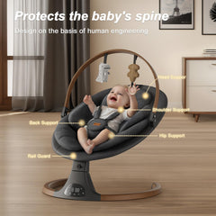 Monamii baby swing Bluetooth music speaker provides soothing soundscape for baby comfort