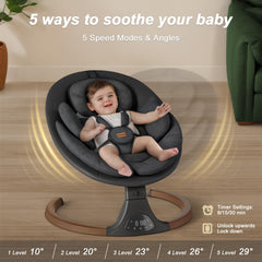 Monamii baby swing with five speed settings lets you tailor pace
