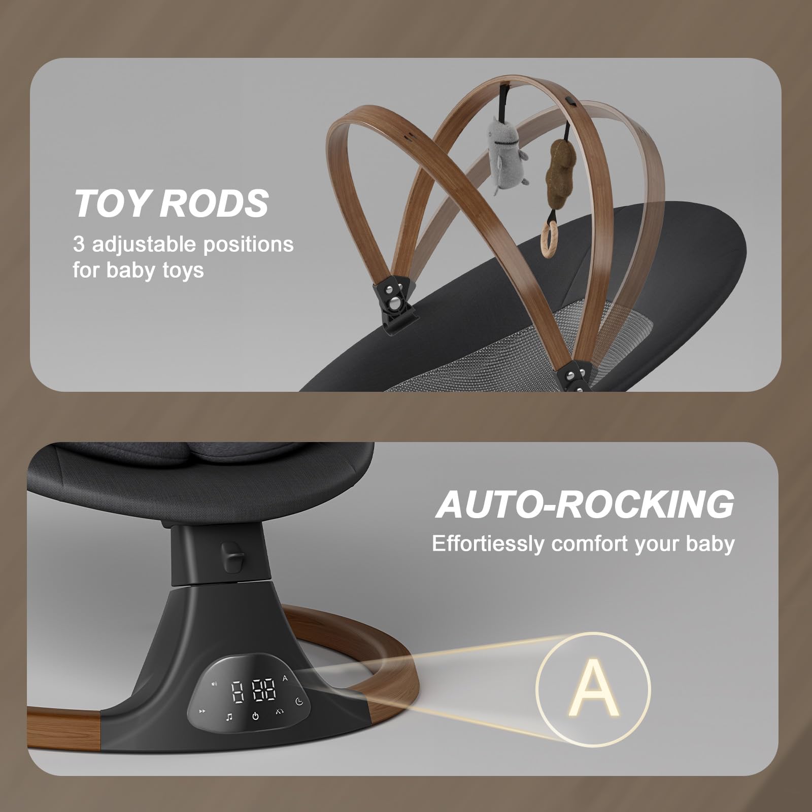 Monamii baby swing indoor-outdoor use lets you swing anywhere safely