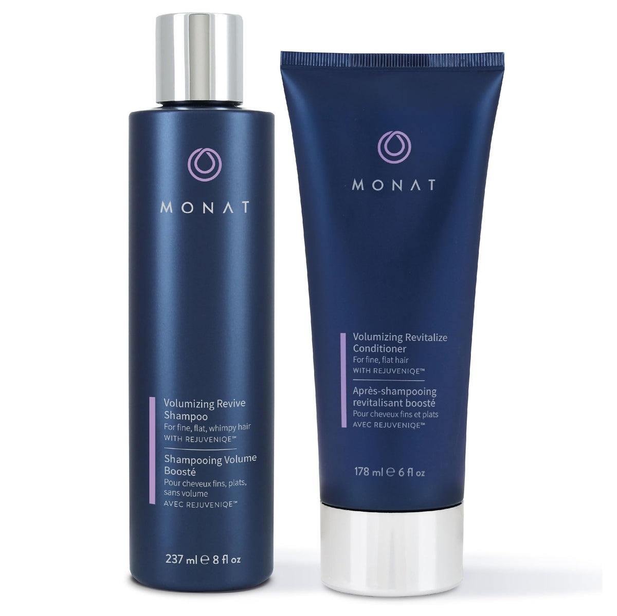 MONAT Volumizing Shampoo bottle with pump delivering lift for fine hair.