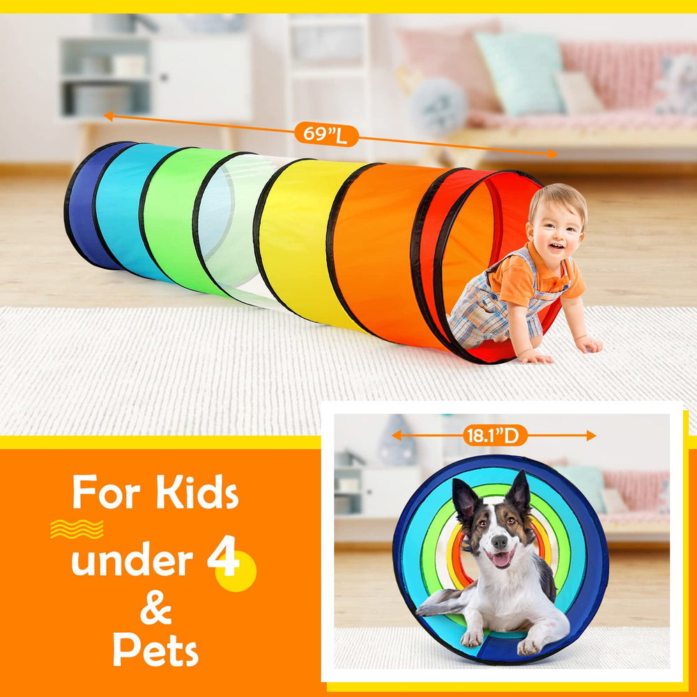 Moncoland play tunnel breathable mesh for comfortable, airy playtime