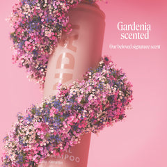 MONDAY Haircare Brunette Dry Shampoo close-up blends into dark hair smoothly.