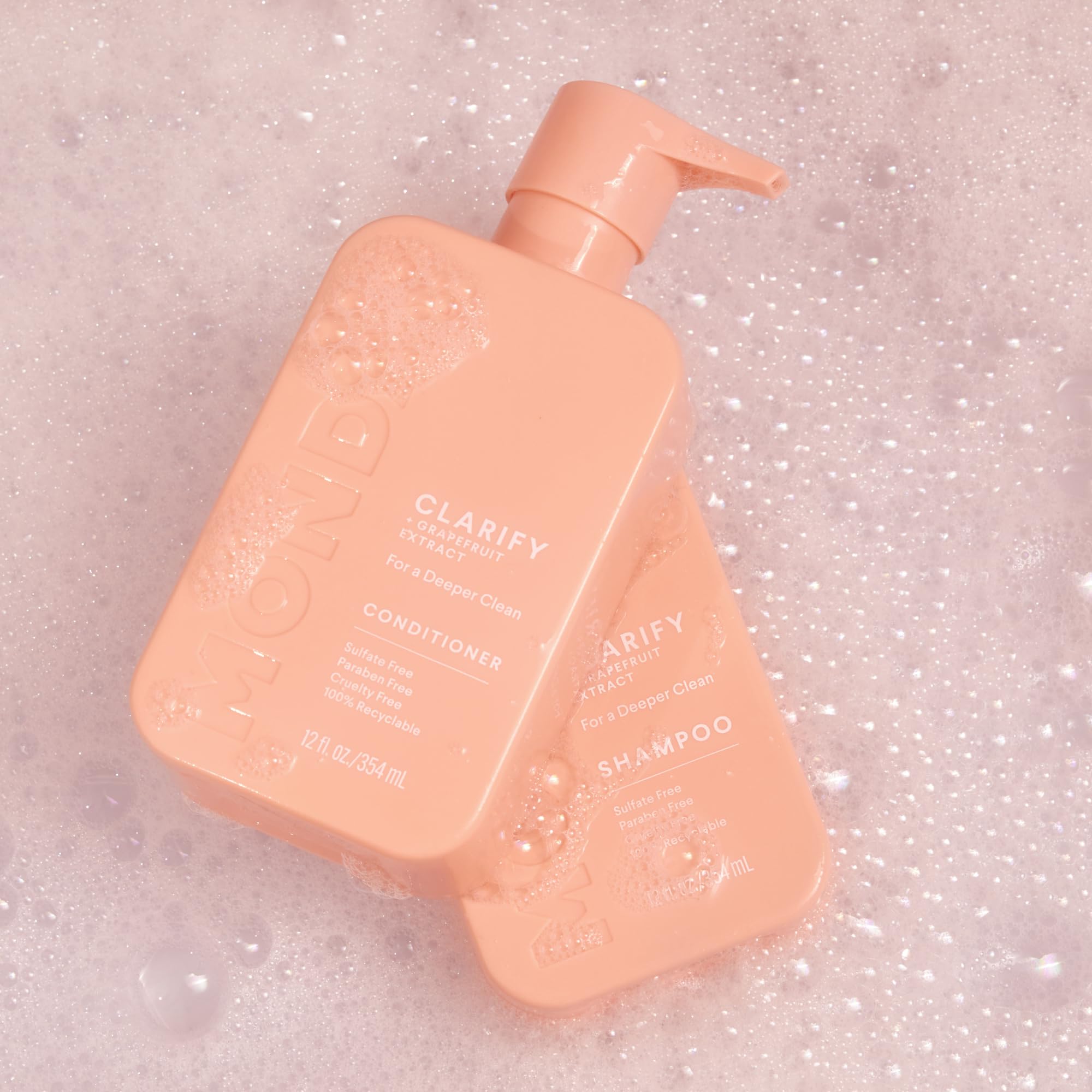 Shampoo bottle on bathroom counter ready for daily use