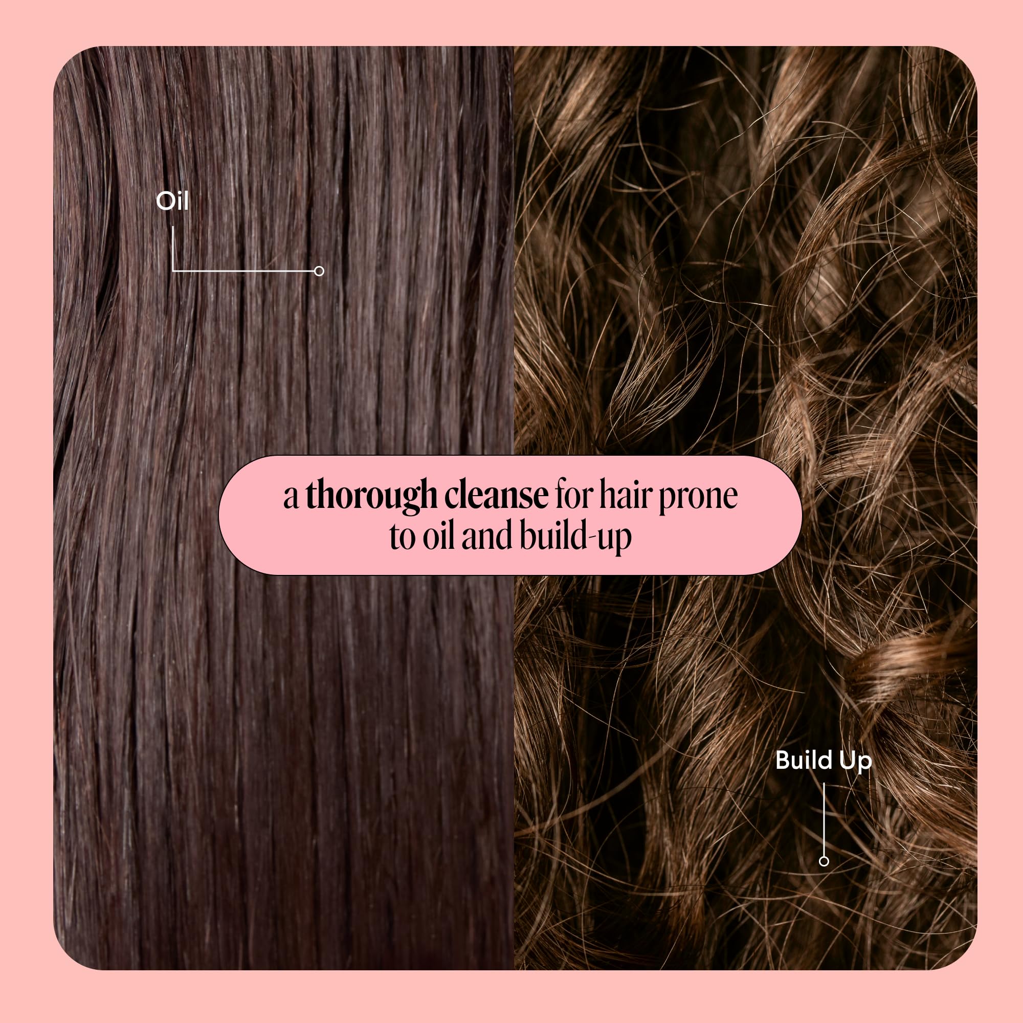 Shampoo being rinsed from hair showing easy rinse-off after cleansing