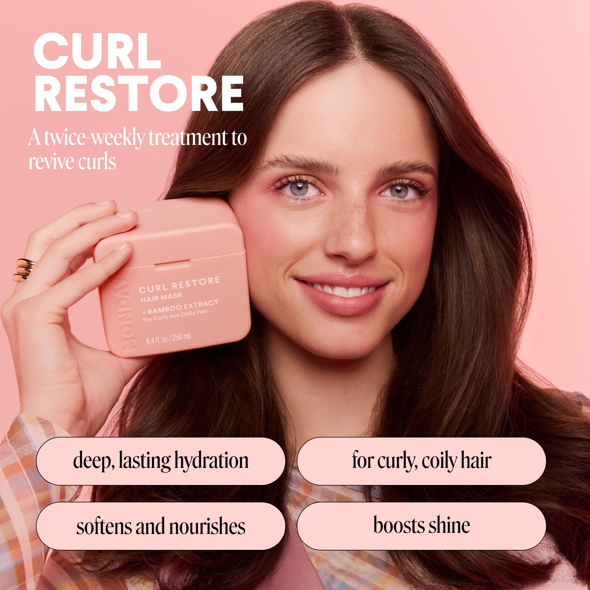 MONDAY Haircare coconut oil texture close-up for silky curls