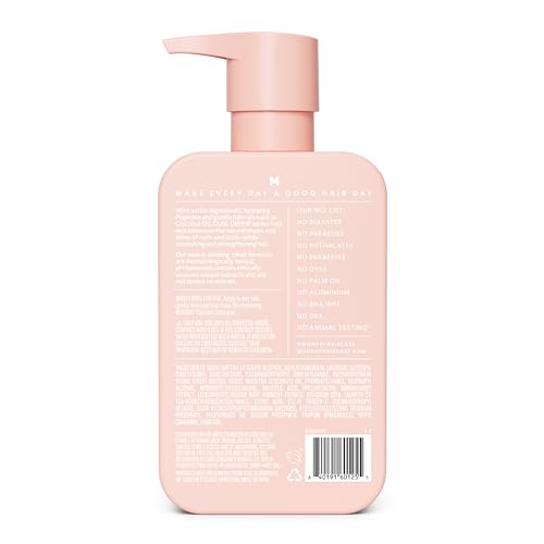 MONDAY Haircare CURL DEFINE bottle back view with usage directions and key benefits