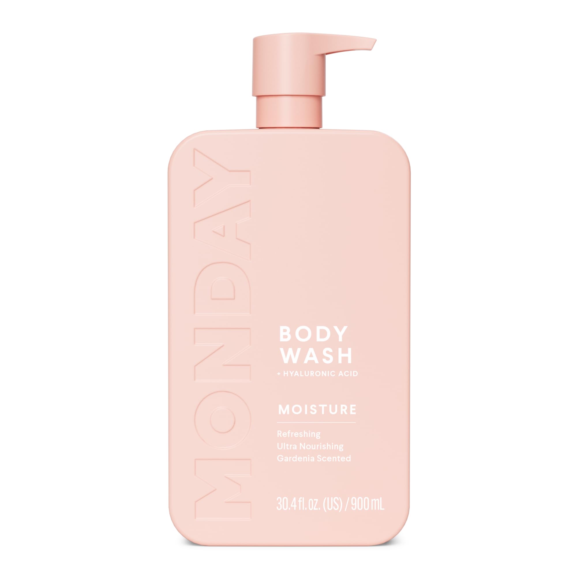 MONDAY Haircare MOISTURE bottle front shows Fresh Gardenia scent for daily hydration.