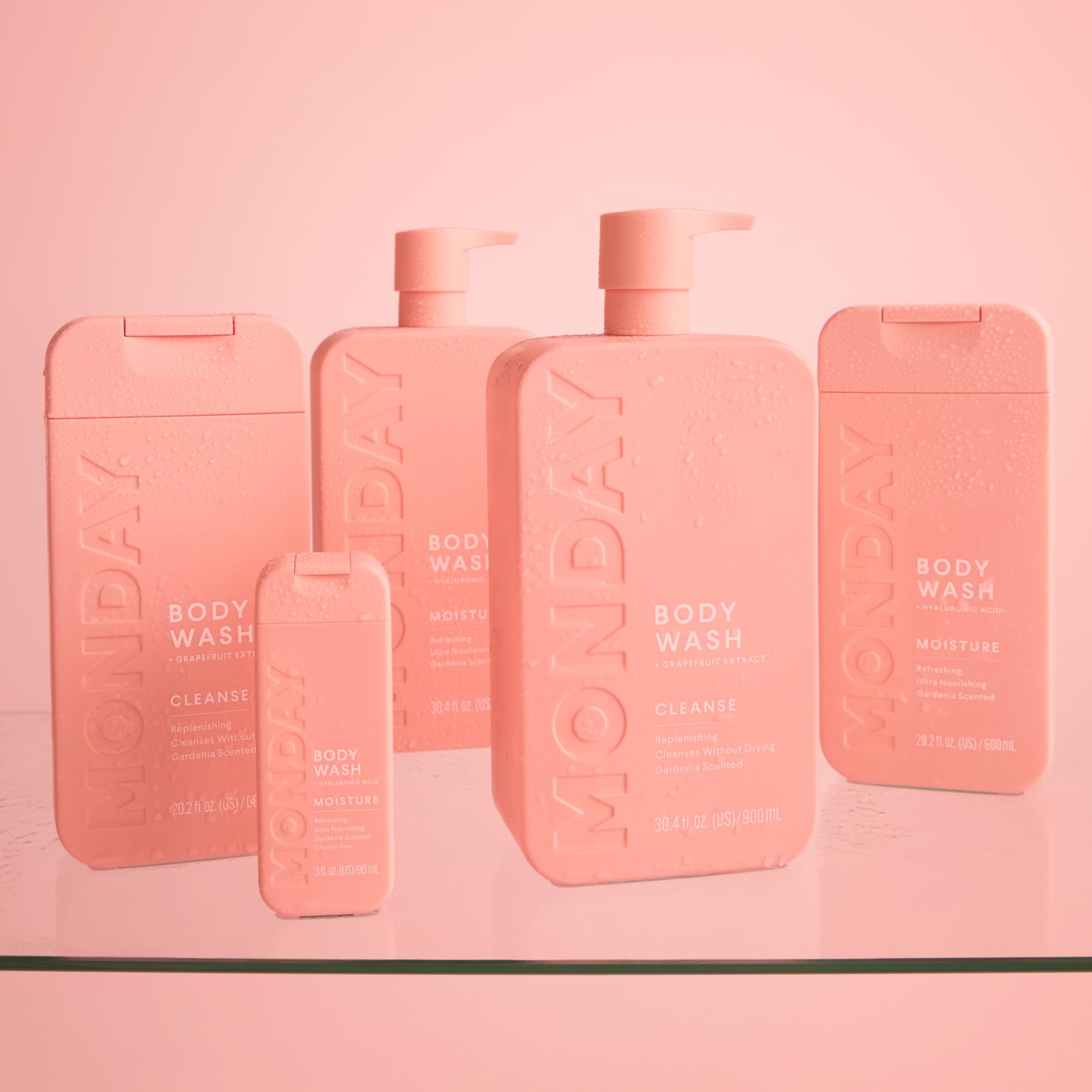 MONDAY Haircare MOISTURE pour action demonstrates easy lather release and cleansing.