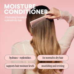 MONDAY Haircare MOISTURE bottle pump enables easy, even conditioner application