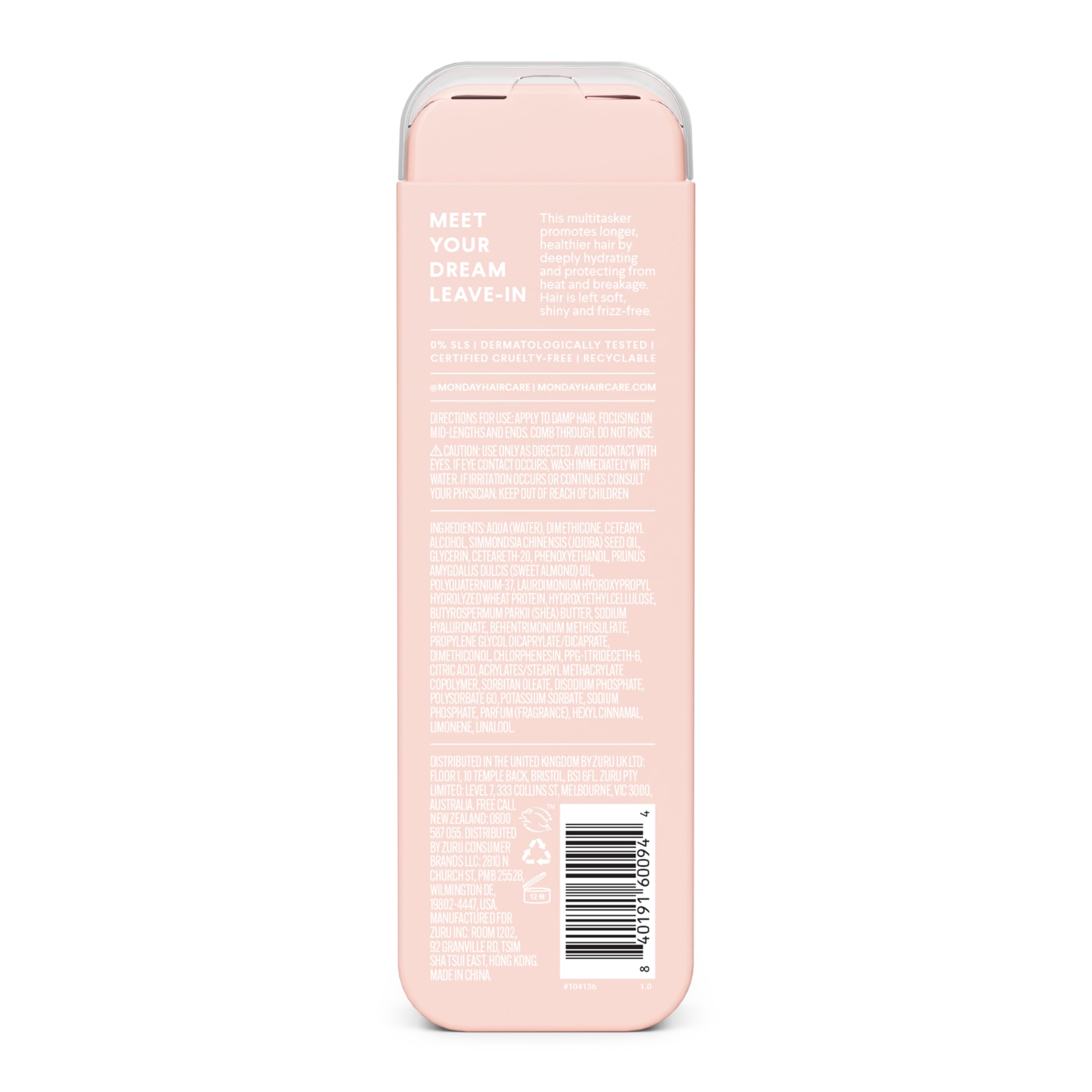 MONDAY Haircare MOISTURE Leave-In texture close-up shows creamy formula