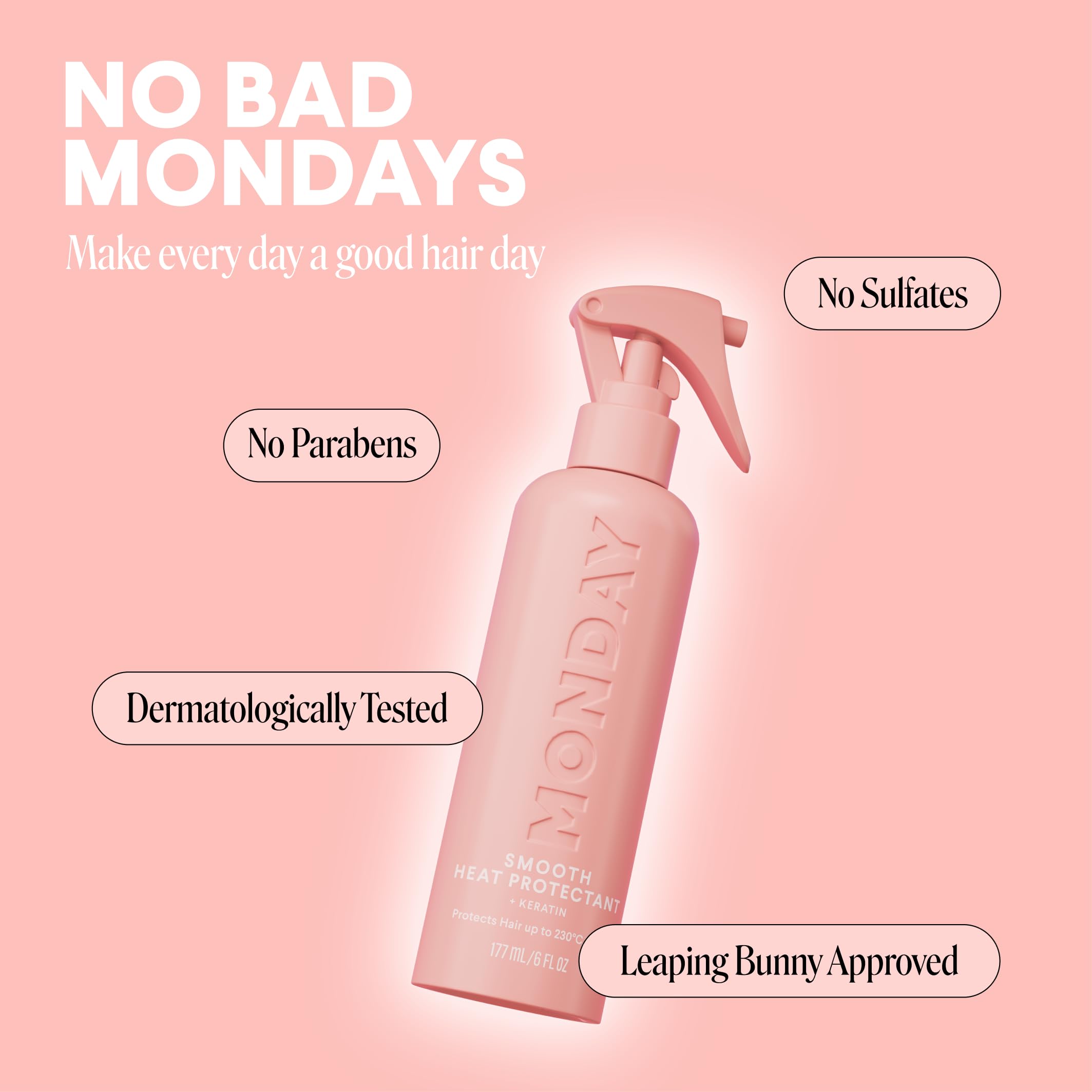 MONDAY Haircare SMOOTH keratin detail highlights strength boost