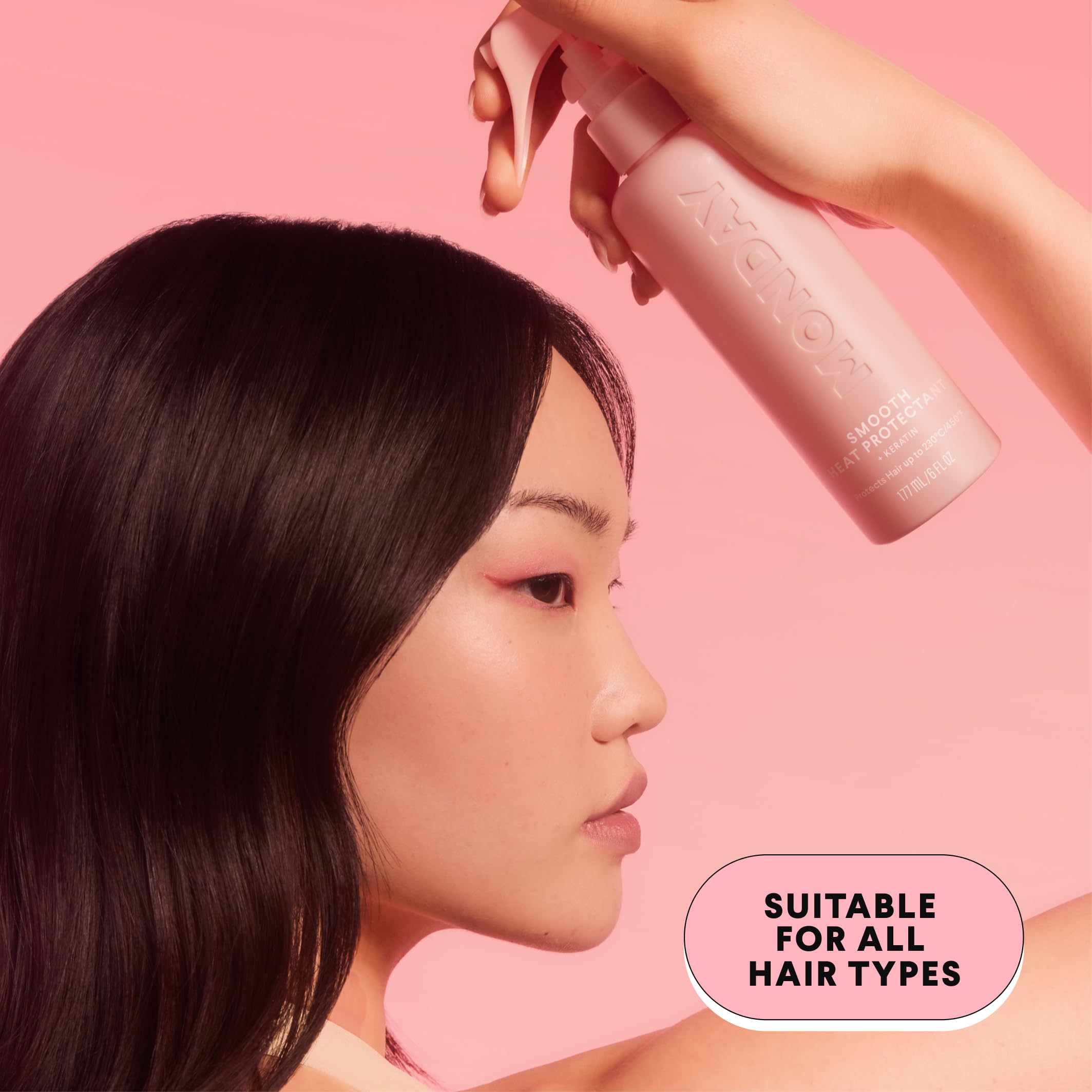 MONDAY Haircare SMOOTH packaging closeup with clean labeling